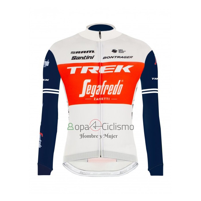 Trek Segafrojoo Ropa Ciclismo Culotte Largo 2021 Mangas Largas Blanco Profundo Azul